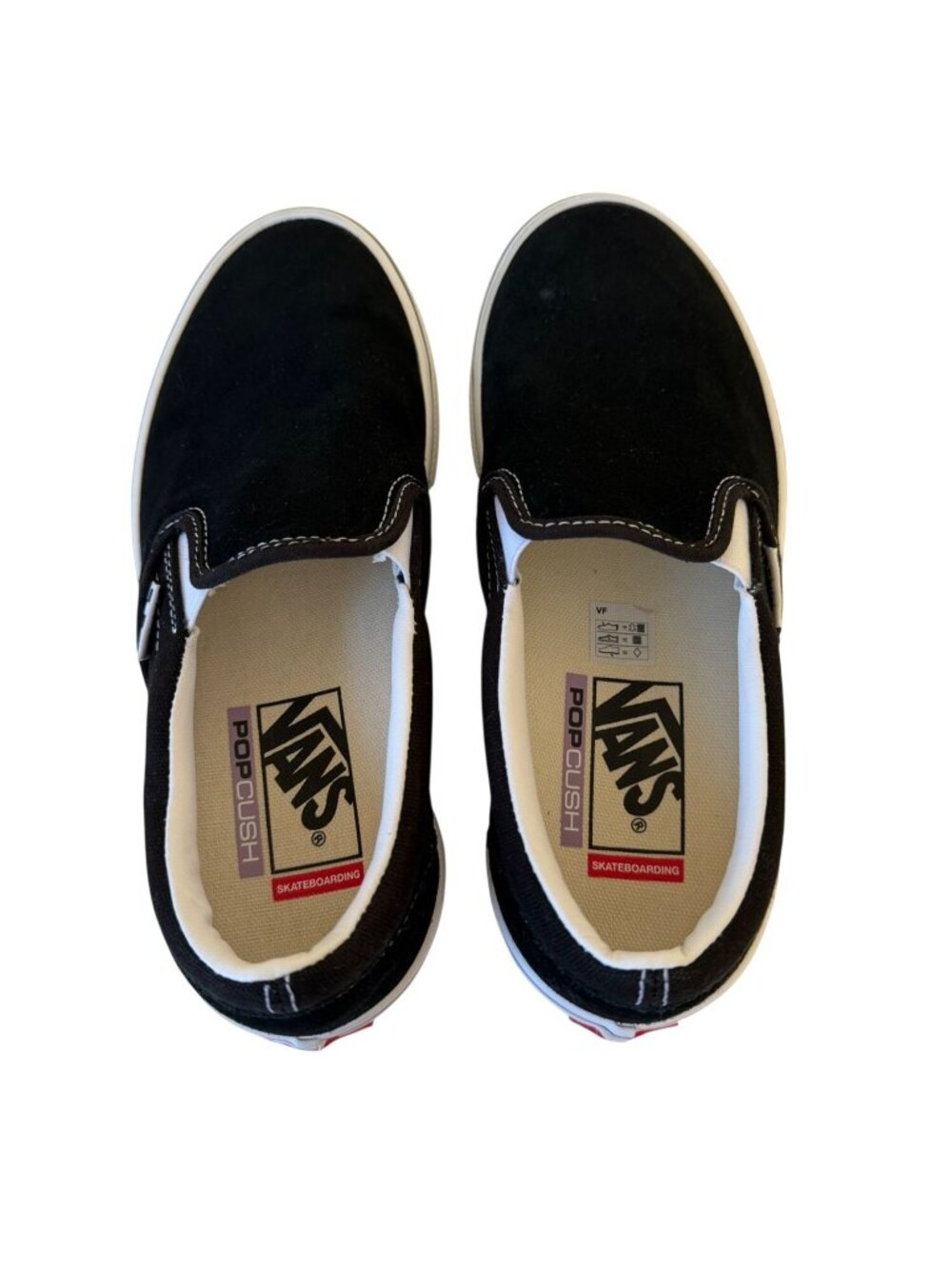 Vans Skate Classic Slip On PopCush Black White Sneakers Men's 5.5 Streetwear NEW - Picture 2 of 12